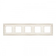Рамка на 5 пост гор./верт., цвет white decape
