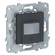 Датчик движения с выключателем 10А SE Unica NEW, антрацит