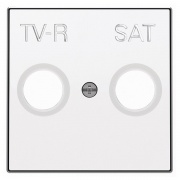 Накладка для TV-R-SAT розетки ABB Sky, альпийский белый (8550.1 BL)