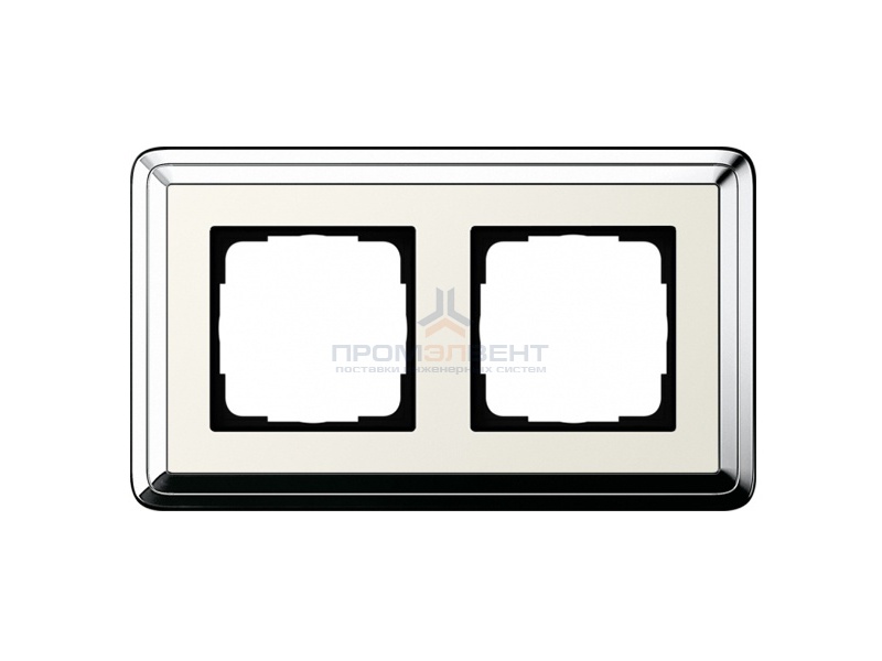 Рамка 2-ая Gira ClassiX Хром/Кремовый