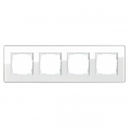 Рамка 4-ая Gira Esprit Glass C Белое стекло