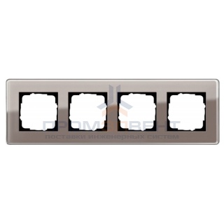 Рамка 4-ая Gira Esprit Glass C Дымчатое стекло