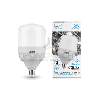 Лампа Gauss Elementary T120 42W 3600lm 4000K E27 LED 1/12
