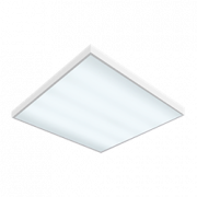 Светодиодный светильник "ВАРТОН" офисный встраиваемый/накладной 595*595*50мм 27 ВТ 6500К с микроволновым датчиком движения