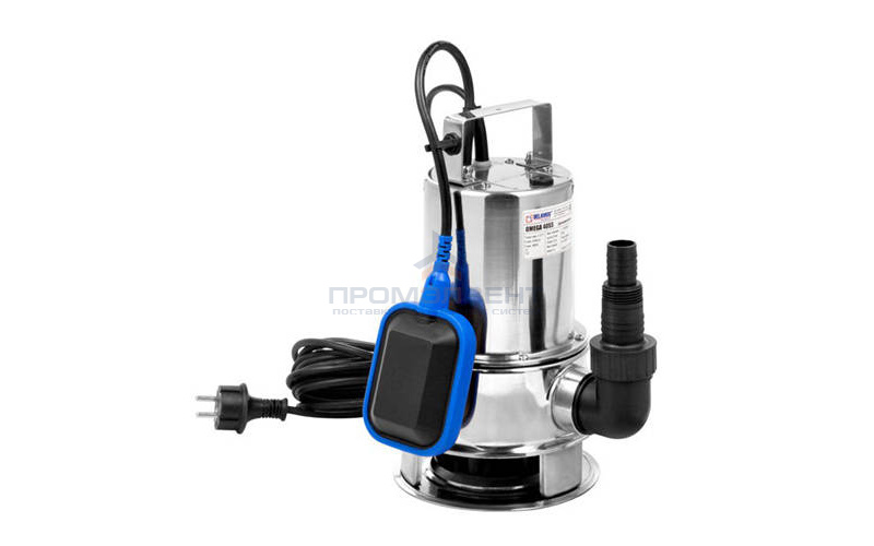 Насос дренажный Belamos Omega 75 SS - 0,75 кВт (1x230 В, Hmax 8 м, Qmax 208 л/мин, кабель 10м)