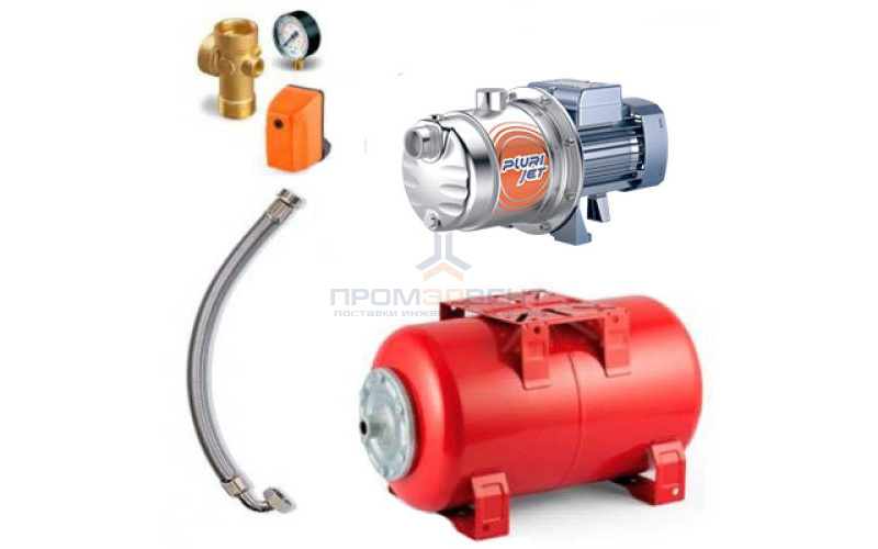 Насосная станция Pedrollo HYDROFRESH PLURIJETm 4/80-N-50CL - 0,55 кВт (Qmax 80 л/мин, с/х)