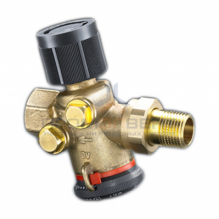Вентиль балансировочно-регулирующий Oventrop Cocon QTZ - 3/4" (ВР/НР, 180-1300 л/ч, без ниппелей)