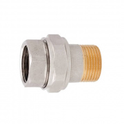 Сгон прямой ITAP 161 - 1"1/4 (ВР/НР, латунь никелированная, с уплотнительным кольком)