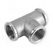 Тройник латунный резьбовой переходной STOUT (ВР) - 3/4" x 1/2" x 3/4" (никелированный)