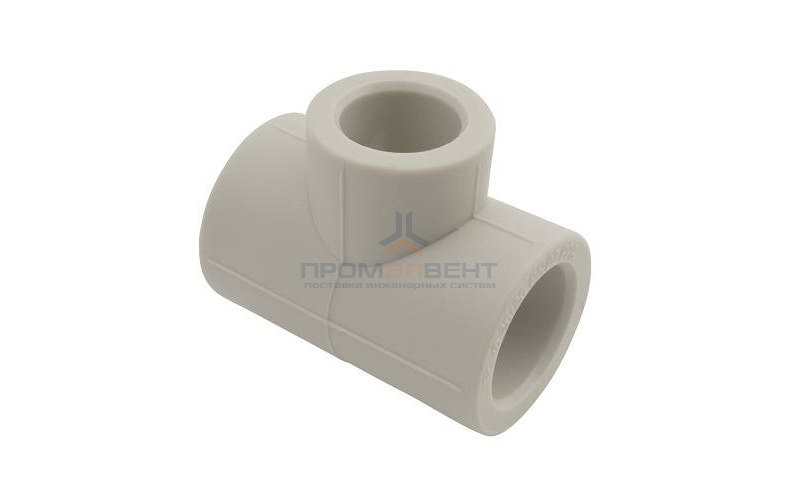 Тройник переходной FV-Plast - 25 × 20 × 25 (для полипропиленовых труб под пайку, цвет серый)