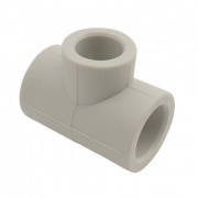 Тройник переходной FV-Plast - 50 × 32 × 50 (для полипропиленовых труб под пайку, цвет серый)