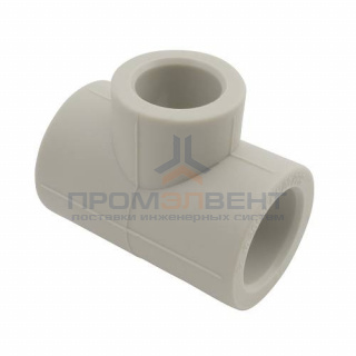 Тройник переходной FV-Plast - 63 × 40 × 63 (для полипропиленовых труб под пайку, цвет серый)