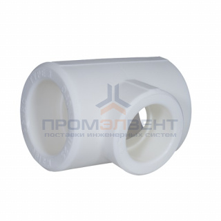 Тройник переходной KALDE - 50 x 40 x 50 (для полипропиленовых труб под пайку, цвет белый)