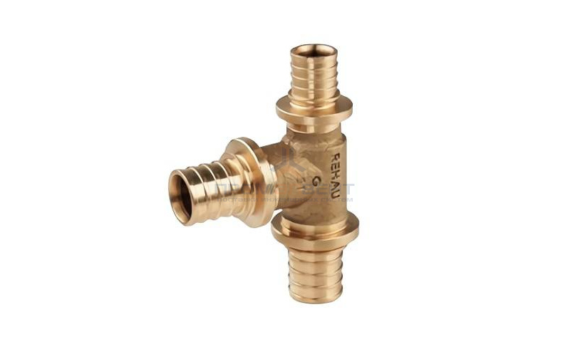 Тройник переходной REHAU PLATINUM - 32 x 25 x 25 (бронза, для труб из сшитого полиэтилена RAUTITAN)