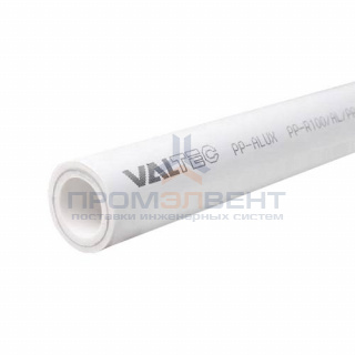 Труба полипропиленовая армированная алюминием VALTEC PP-ALUX - 63x10.5 (PN25, Tmax 95°C, штанга 4 м)