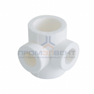 Крестовина редукционная двухплоскостная KALDE - 32 x 20 x 20 x 32 (для полипроп.труб, цвет белый)