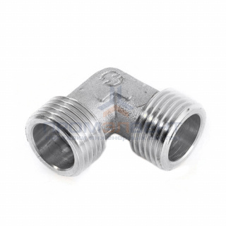 Отвод 90° латунный резьбовой равнопроходный STOUT (НР/НР) - 3/4" (никелированный)