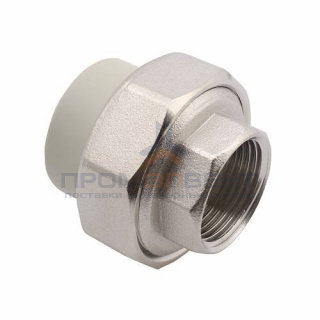 Переход на внутреннюю резьбу разъемный FV-Plast - 20 x 1/2" (для полипропиленовых труб, цвет серый)