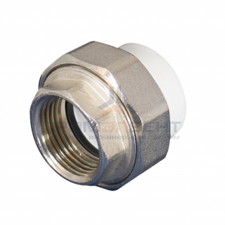 Переход на внутреннюю резьбу разъемный KALDE - 40 x 1"1/4 (для полипропиленовых труб, цвет белый)