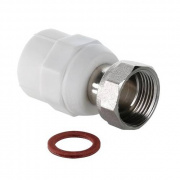 Переход на накидную гайку VALTEC VTp.708 - 25 x 1" (для полипропиленовых труб, цвет белый)