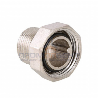 Переход с наружной резьбы на накидную гайку VALTEC VTr.015.N -  3/4" (латунь никелированная)