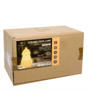 18-114 Светильник декоративный, настольный, "Снеговик", керамический, Е14 25Вт, 220В, размер: 15.5*15*24 см.