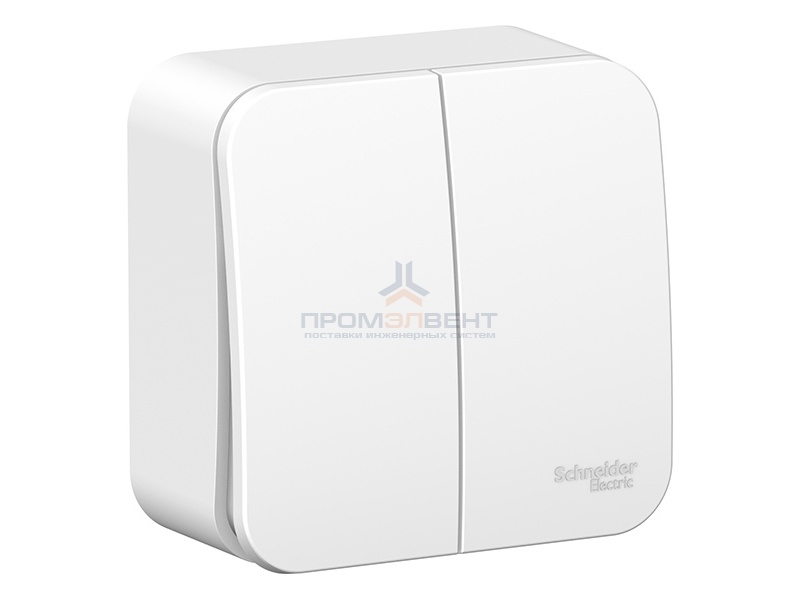 Выключатель 2-клавишный (cх.5) Blanca Schneider Electric 6А 250В белый