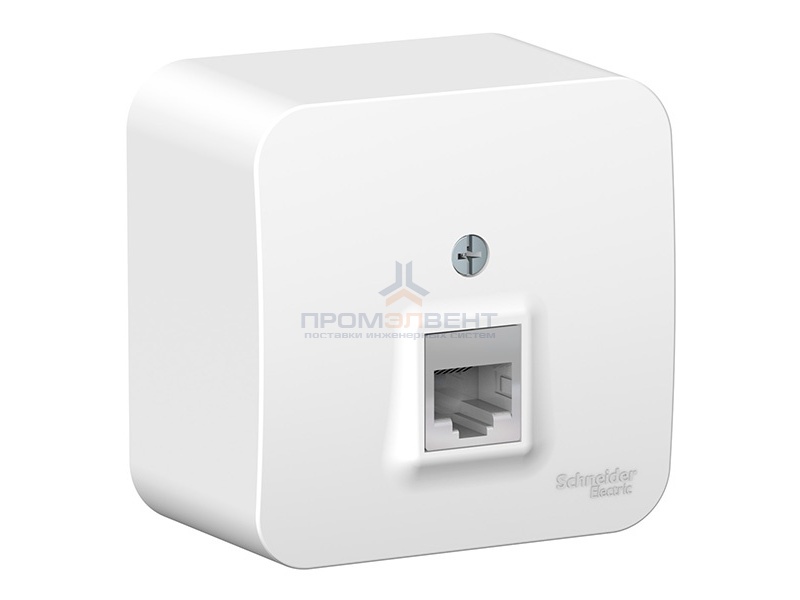 Розетка компьютерная RJ45 кат.5E Blanca Schneider Electric белая изол.пластина