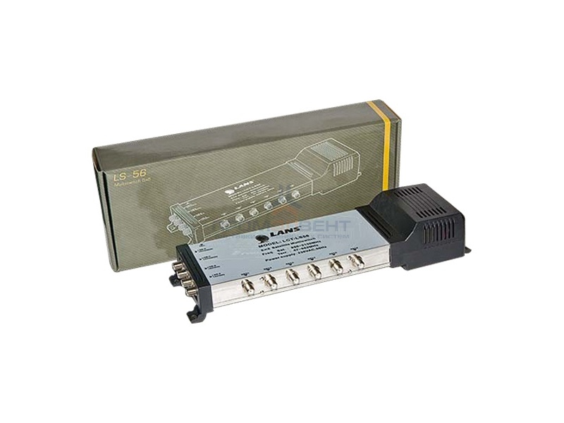 Мультисвитч 5 х 6 LANS 5 входов (4 SAT + 1 TV), 6 выходов, активный, встроенный блок питания