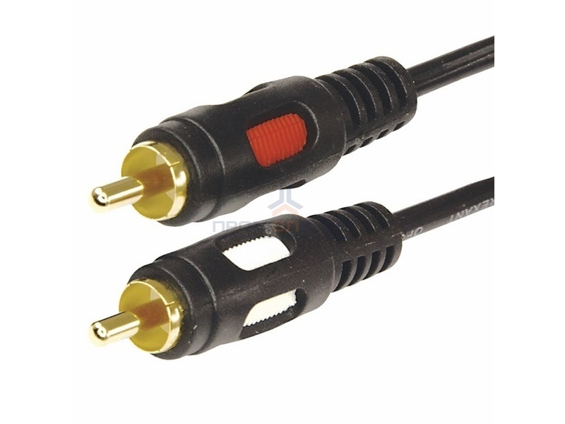 Шнур 2RCA Plug-2RCA Plug 1.5М GOLD