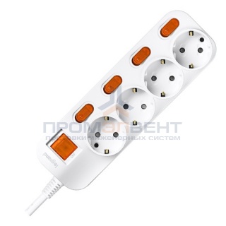 Anam Legrand e-Fren 4 Удлинитель с выключателем+ индивидуальным выкл.,шнур 1.5м, 16A, 250V