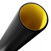 Труба жесткая двустенная для кабельной канализации DKC, (10кПа) д125мм, цвет черный [уп.6м]