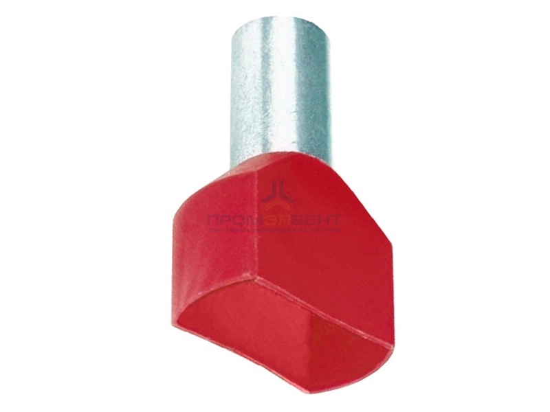 Наконечник-гильза двойная изолированная НШВИ2 10,0кв.мм - 14мм красный (100шт) DKC