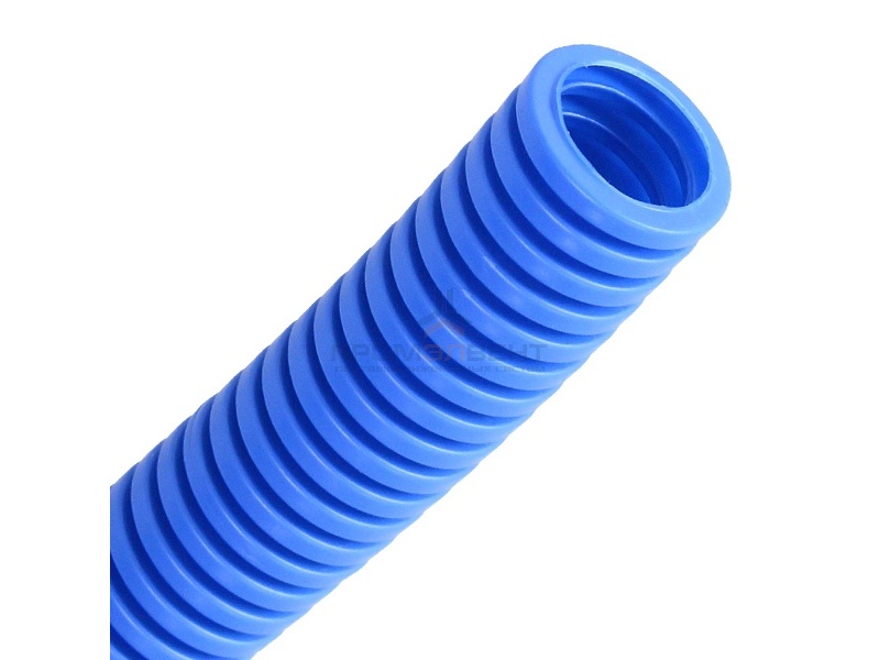 Труба гофрированная ПП д25 лёгкая HF безгалогенная синяя (50м)