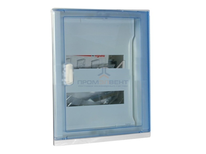 Щит Legrand Nedbox в нишу на 24 (+4) модуля с шинами N+PE с прозрачной дверью