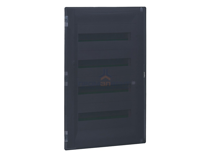 Распределительный щиток Legrand Practibox3 в нишу на 72 модуля с клеммниками N+PE, прозрачная дверь