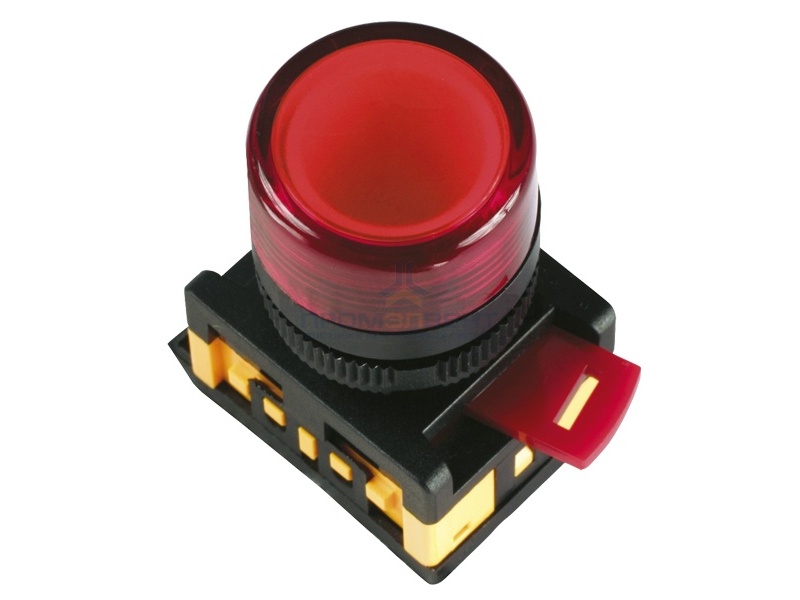 Лампа AL-22TE сигнальная d22мм красный неон/240В цилиндр ИЭК